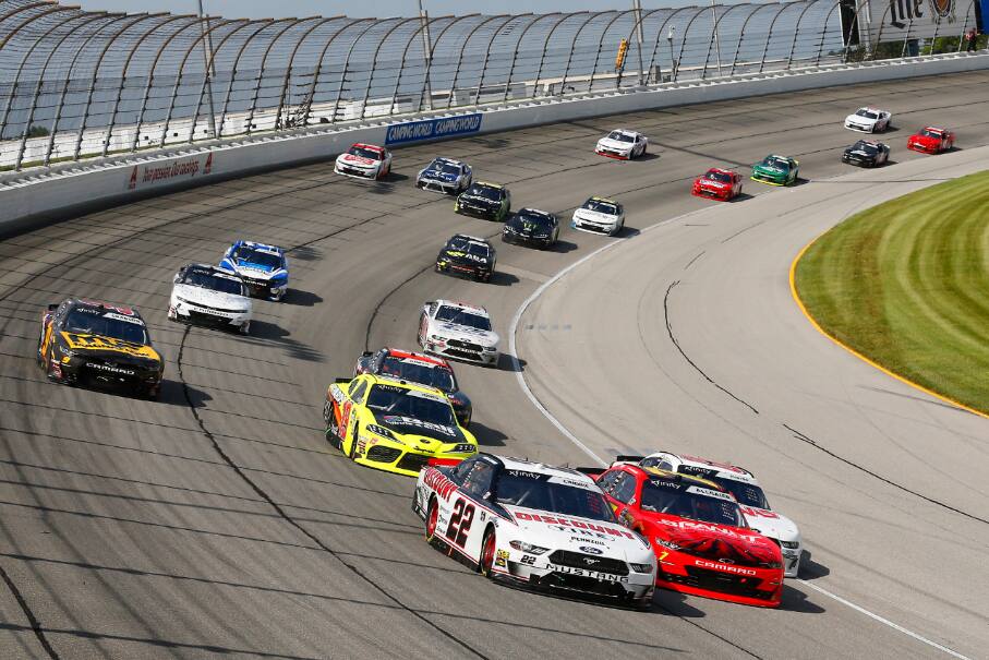 Team Penske's Austin Cindric (22) battled to fifth on the day. Team Penske's Austin Cindric (22) battled to fifth on the day.